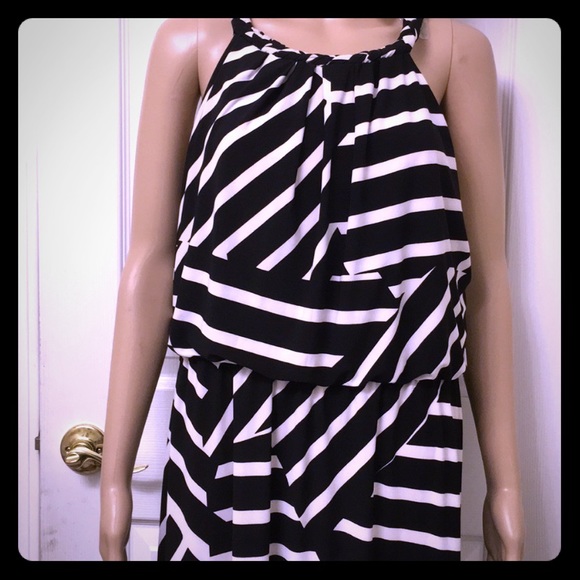 π₯NWT Lane Bryant Halter Neck Stripe Maxi Dress:1X - Picture 6 of 7